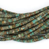 Earthy Green Cylindrical Heishi Turquoise Beads (4mm)