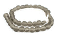 Groundhog Grey Round Java Recycled Glass Beads (11mm) - The Bead Chest