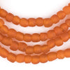 Papaya Orange Recycled Glass Beads (7mm)