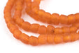 Papaya Orange Recycled Glass Beads (7mm) - The Bead Chest