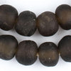 Dark Brown Recycled Glass Beads (18mm)