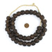 Dark Brown Recycled Glass Beads (18mm) - The Bead Chest