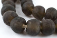 Dark Brown Recycled Glass Beads (18mm) - The Bead Chest