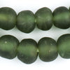 Asparagus Green Recycled Glass Beads (18mm)