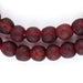 Red Black Swirl Recycled Glass Beads (11mm) - The Bead Chest
