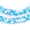 Sky Blue Fused Recycled Glass Beads (11mm)