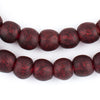 Red Black Swirl Recycled Glass Beads (14mm)
