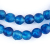 Aqua Swirl Recycled Glass Beads (11mm)