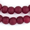 Deep Red Recycled Glass Beads (14mm)