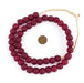 Deep Red Recycled Glass Beads (14mm) - The Bead Chest