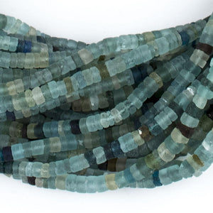 Roman Glass Cylinder Heishi Beads (4mm)