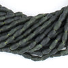 Green Serpentine Bicone Beads (8x5mm)