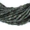 Faceted Green Serpentine Bicone Beads (4x3mm)