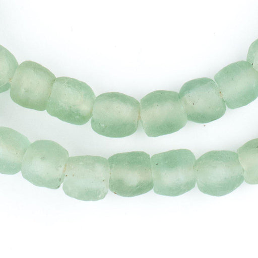 Green Aqua Recycled Glass Beads (9mm) - The Bead Chest