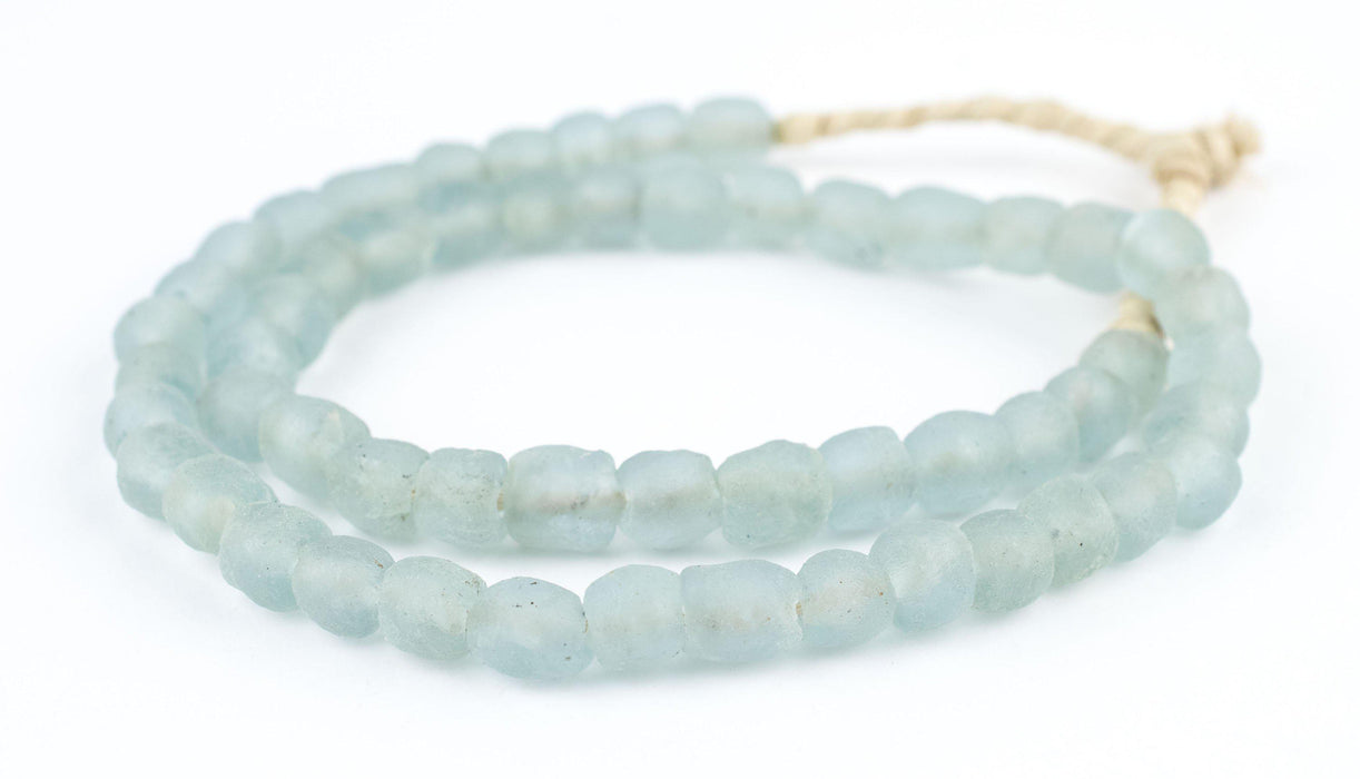 Blue Aqua Recycled Glass Beads (9mm) - The Bead Chest