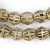 Caged Bicone Brass Filigree Beads (15x17mm)