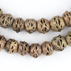 Criss Cross Brass Filigree Globe Beads (12mm)