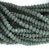 Dark Green Nephrite Jade Saucer Beads (6mm)