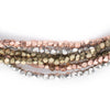 3 Strand Bundle: Diamond Cut Beads 2mm (Silver, Brass, Copper)
