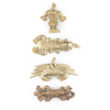 4 Pack: Ghana Brass Animal Pendants