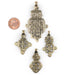 4 Pack: Ethiopian Brass Coptic Cross Pendants - The Bead Chest