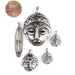 5 Pendant Bundle: African Silver Masks - The Bead Chest