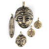 5 Pendant Bundle: African Brass Masks