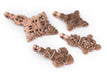 4 Pack: Ethiopian Copper Coptic Cross Pendants - The Bead Chest