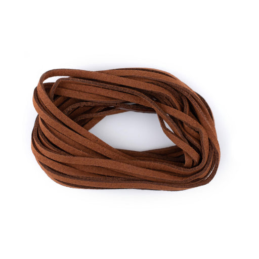 3mm Flat Tan Brown Faux Suede Cord (15ft) — The Bead Chest