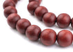 Cherry Red Natural Wood Beads (16mm) - The Bead Chest