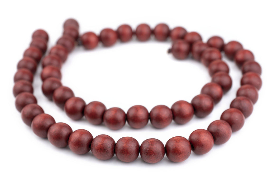 Cherry Red Natural Wood Beads (16mm) — The Bead Chest