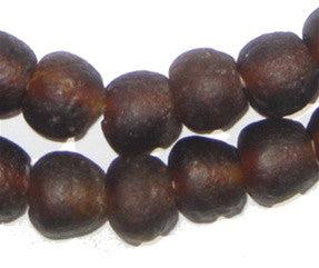 Root Beer Brown Recycled Glass Beads (14mm) - The Bead Chest