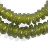 Lime Rondelle Recycled Glass Beads