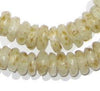 Beeswax Color Rondelle Recycled Glass Beads