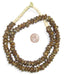 Brown Mosaic Rondelle Recycled Glass Beads - The Bead Chest