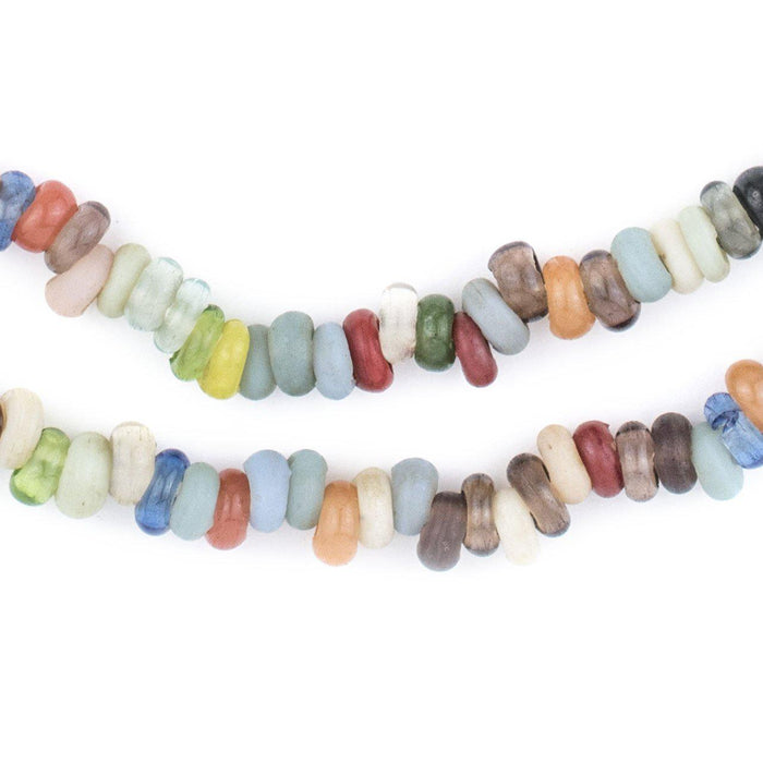 Baby Rondelle Mulitcolor Java Glass Beads - The Bead Chest