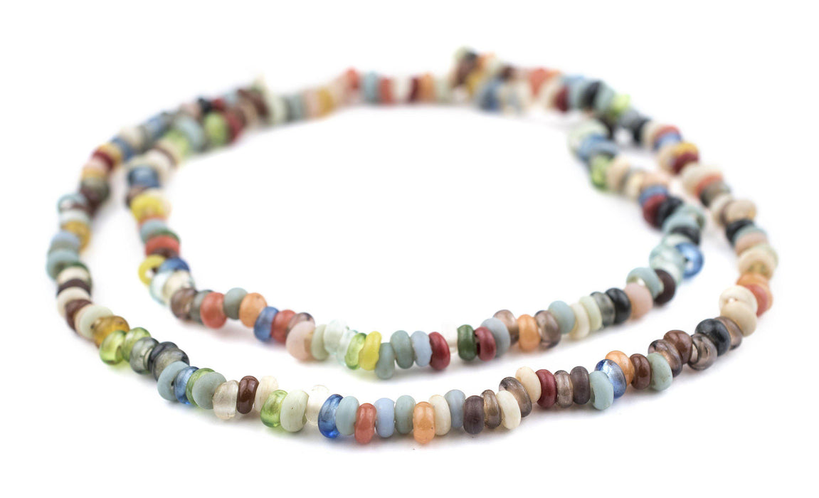 Baby Rondelle Mulitcolor Java Glass Beads - The Bead Chest