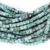 Authentic Turquoise Stone Cube Beads (4mm)