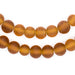 Amber Frosted Sea Glass Beads (11mm) - The Bead Chest