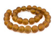 Amber Frosted Sea Glass Beads (20mm) - The Bead Chest