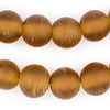 Amber Frosted Sea Glass Beads (20mm)