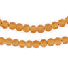 Amber Frosted Sea Glass Beads (7mm)