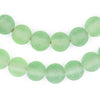 Green Frosted Sea Glass Beads (11mm)