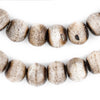 Grey Round Bone Beads (14mm)