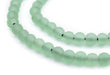 Green Frosted Sea Glass Beads (7mm) - The Bead Chest