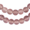 Lavender Frosted Sea Glass Beads (11mm)