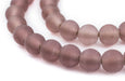 Lavender Frosted Sea Glass Beads (11mm) - The Bead Chest