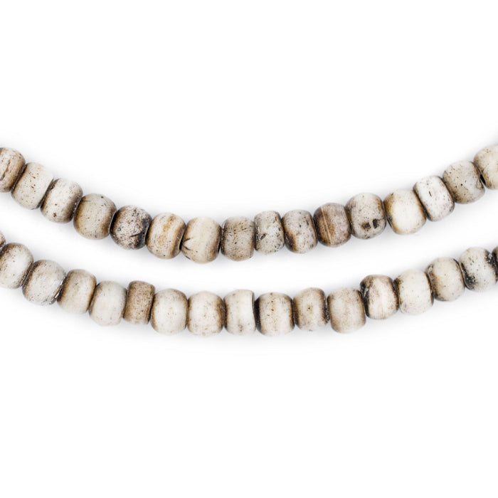 Grey Round Bone Mala Beads (6mm) — The Bead Chest