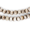 Grey Round Bone Mala Beads (10mm)