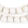 White Natural Wood Beads (16mm)